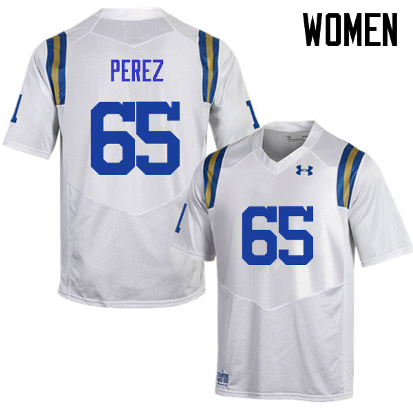 Women #65 Paco Perez UCLA Bruins Under Armour College Football Jerseys Sale-White